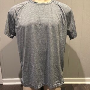 E. All In Motion gray technical fabric short sleeve workout tee. Large.